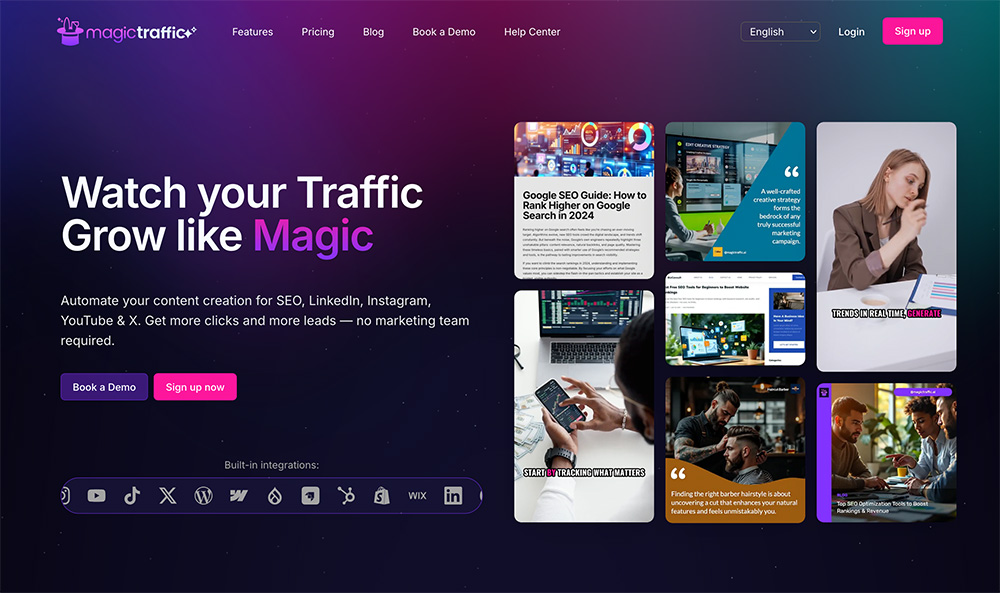 Magictraffic landing page